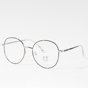 Damskie okulary w metalowej oprawce w stylu retro okrągłe