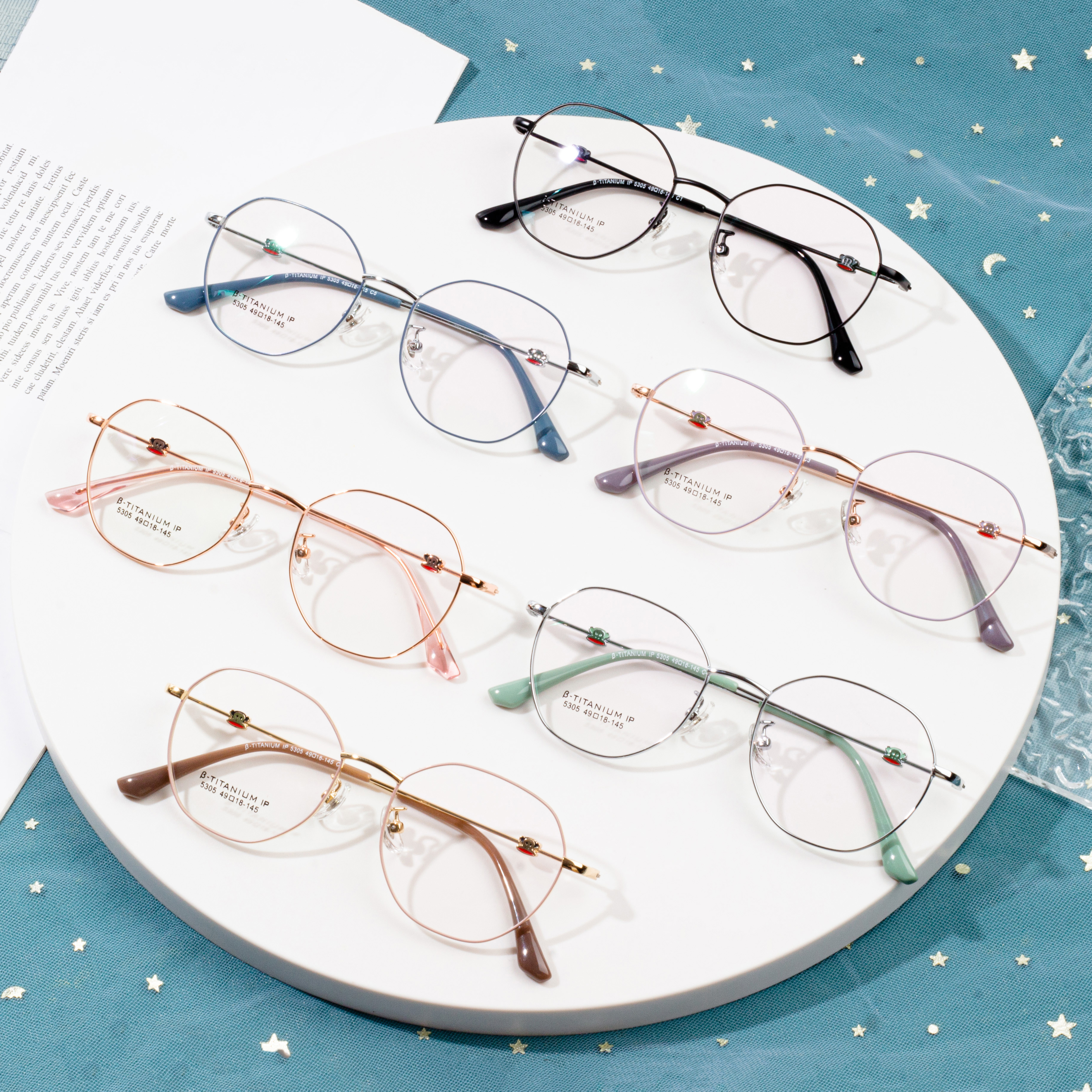 Newest  Titanium Frame Eyeglasses Cute Cartoon Optical Frames