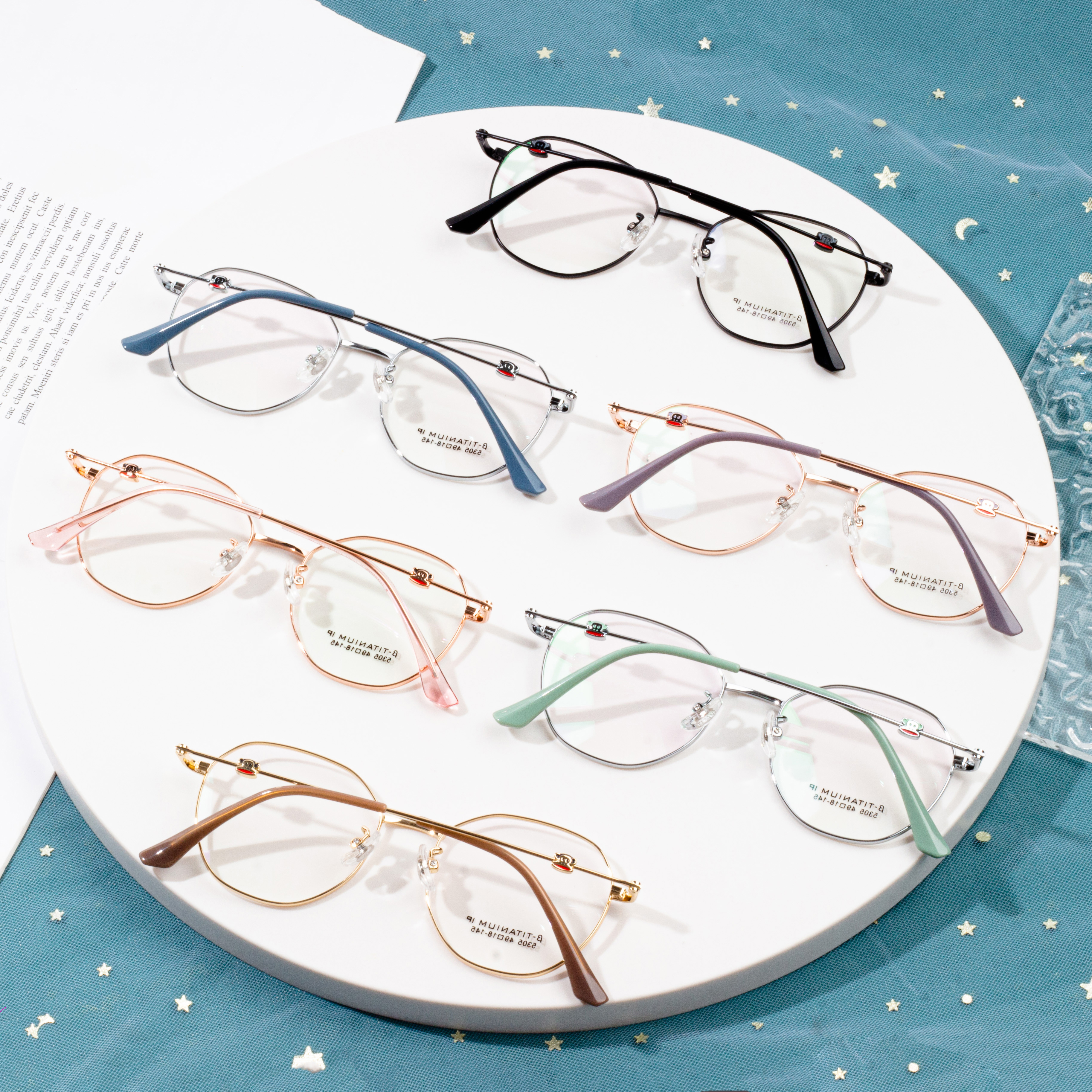 Newest  Titanium Frame Eyeglasses Cute Cartoon Optical Frames