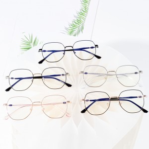 Occhiali da vista moda donna in metallo con montatura ottica anti-blu