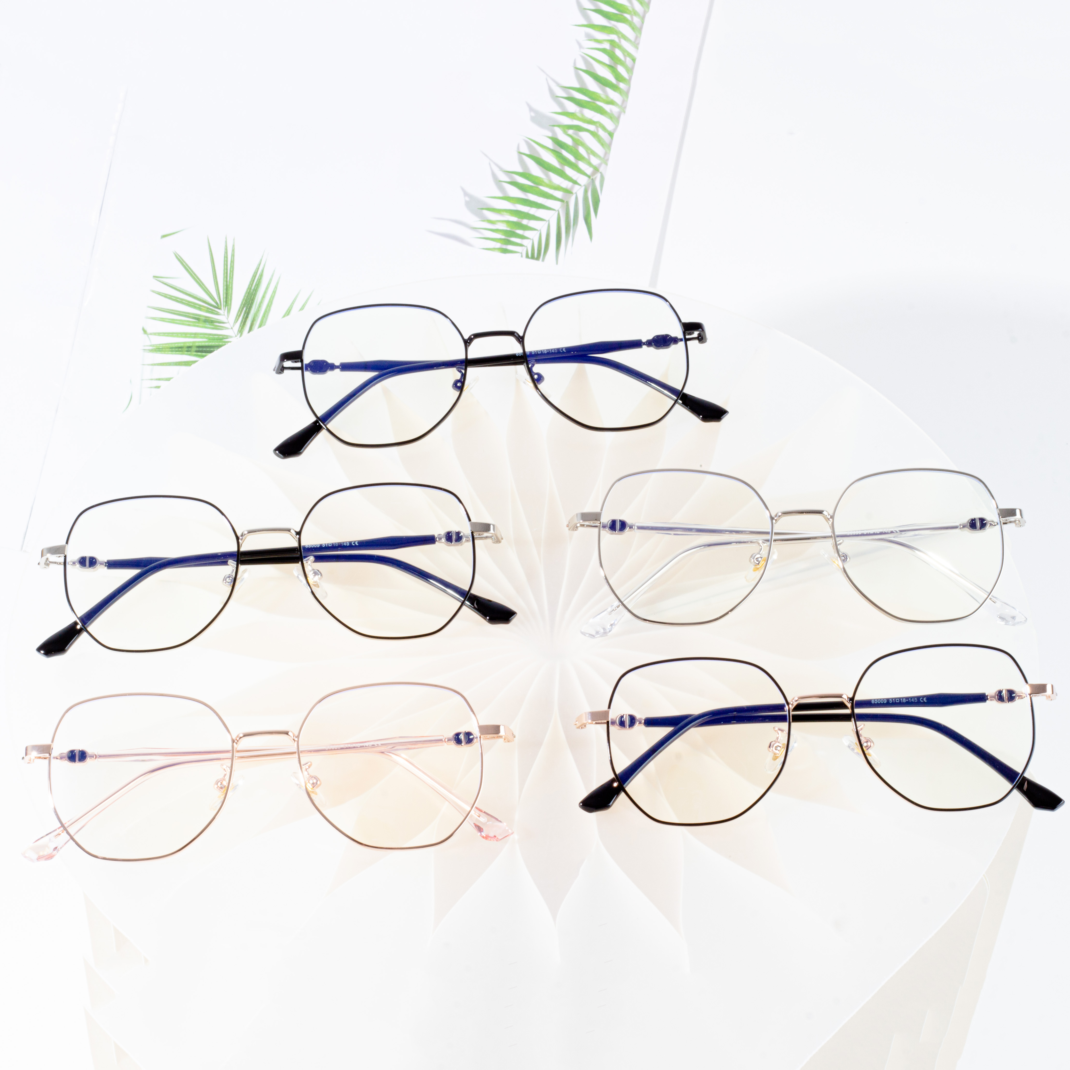 Damenmode Metallbrillengestell optisch antiblau