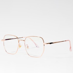 Classic Fashion Retro Frame Metal Women Anti-Blu-ray Glasses