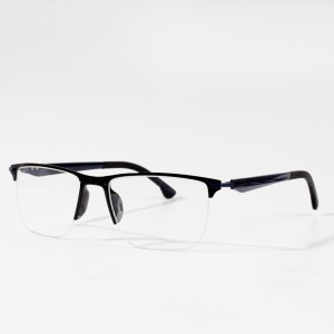 Metal Square Eyeglasses kalahating hugis Frame