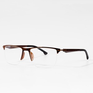 Metal Square Eyeglasses တစ်ဝက်ပုံသဏ္ဍာန်ဘောင်