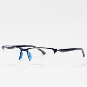 Metal Square Eyeglasses kalahating hugis Frame