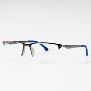 Metal Square Eyeglasses တစ်ဝက်ပုံသဏ္ဍာန်ဘောင်