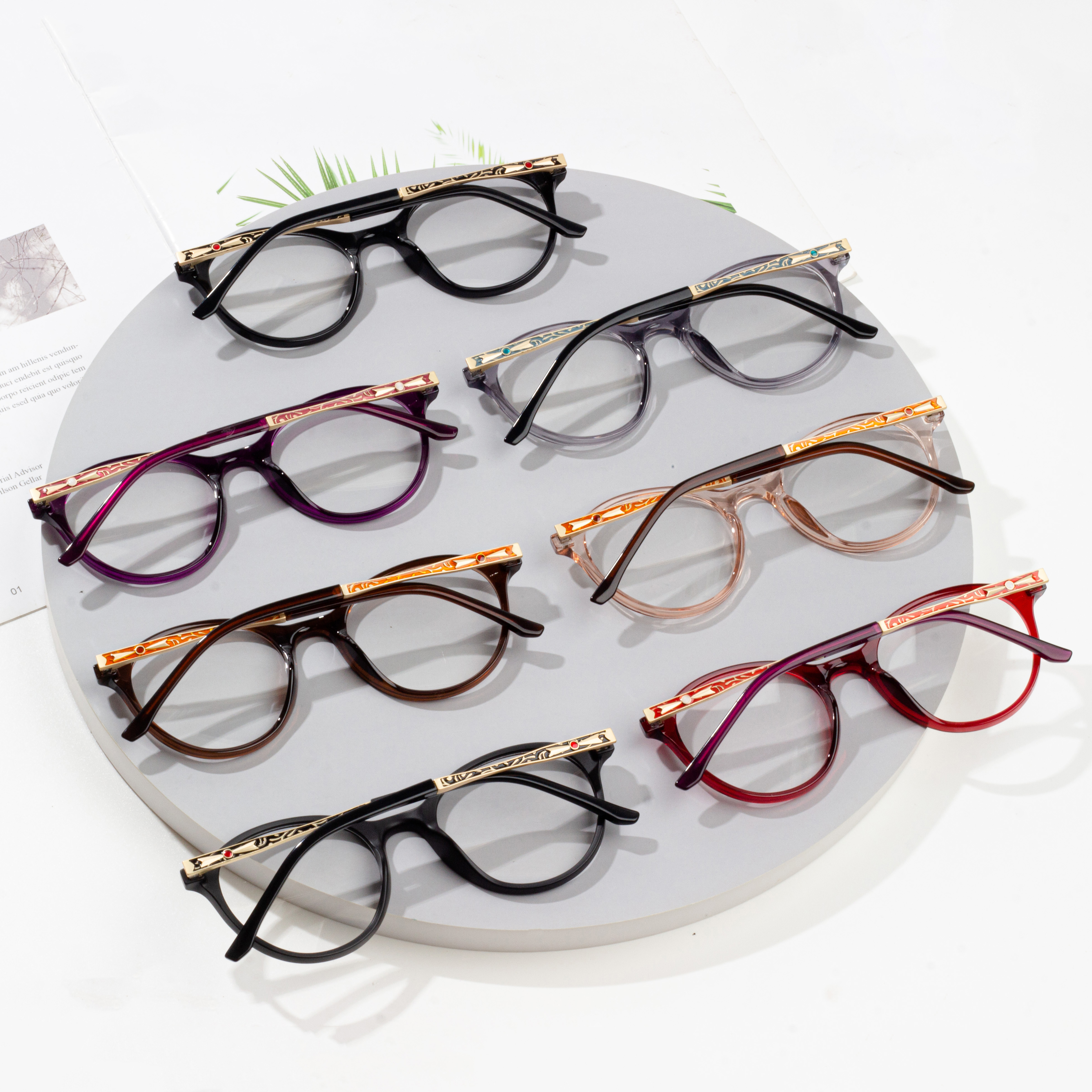 Lifeshene Women Optical Eyeglasses tr 90 Likhalase tse Hlakileng