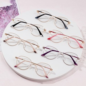 Metal Trendy Two-tone Glasses