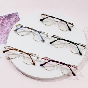 New Fashion Cat Eye Metal Frames Optesch Brëller