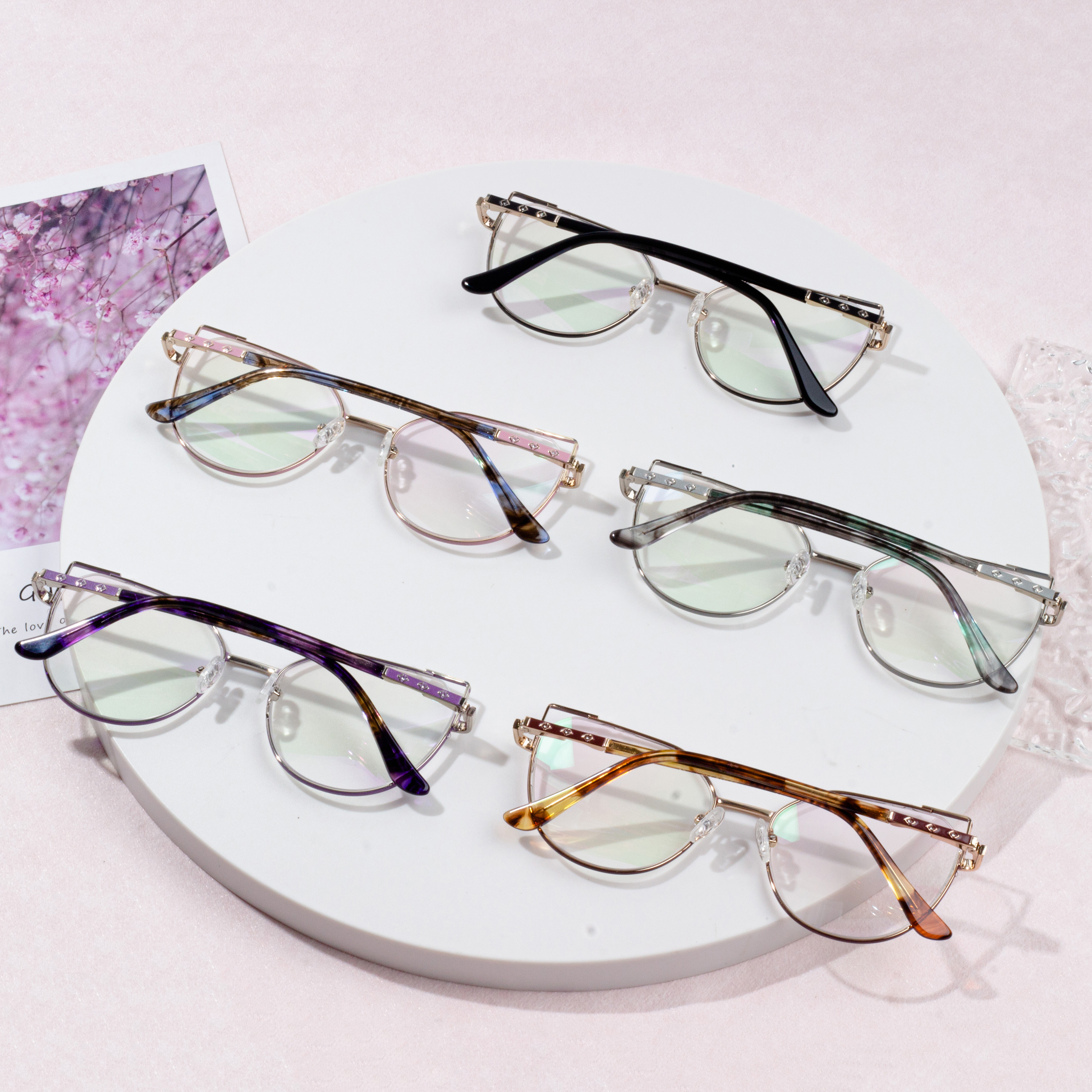 Trendy cat eye Metal Frames