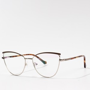 ဖက်ရှင်အသစ် Cat Eye သတ္တုဘောင်များ Optical Glasses