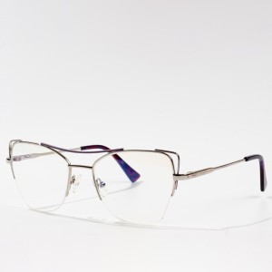 hanner fframiau eyeglasses dylunydd metel