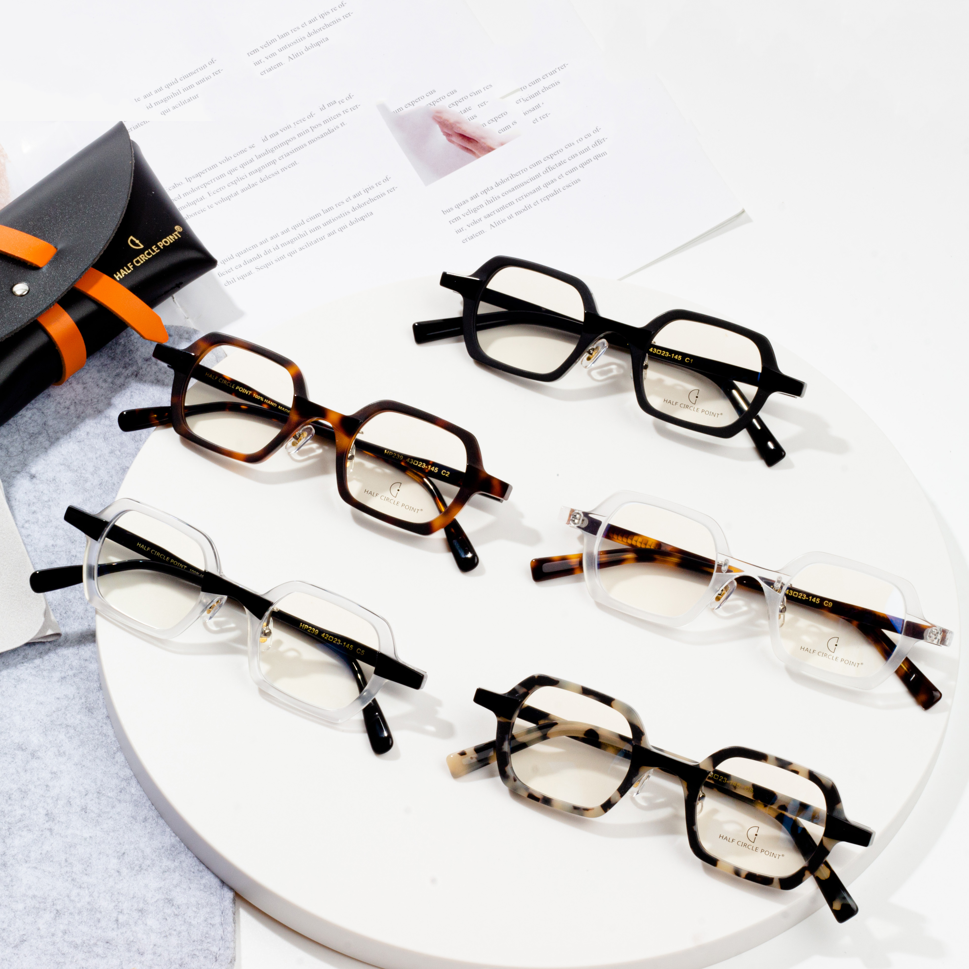 ဖက်ရှင်အမျိုးသမီး Acetate Tortoiseshell မျက်မှန်ဘောင်