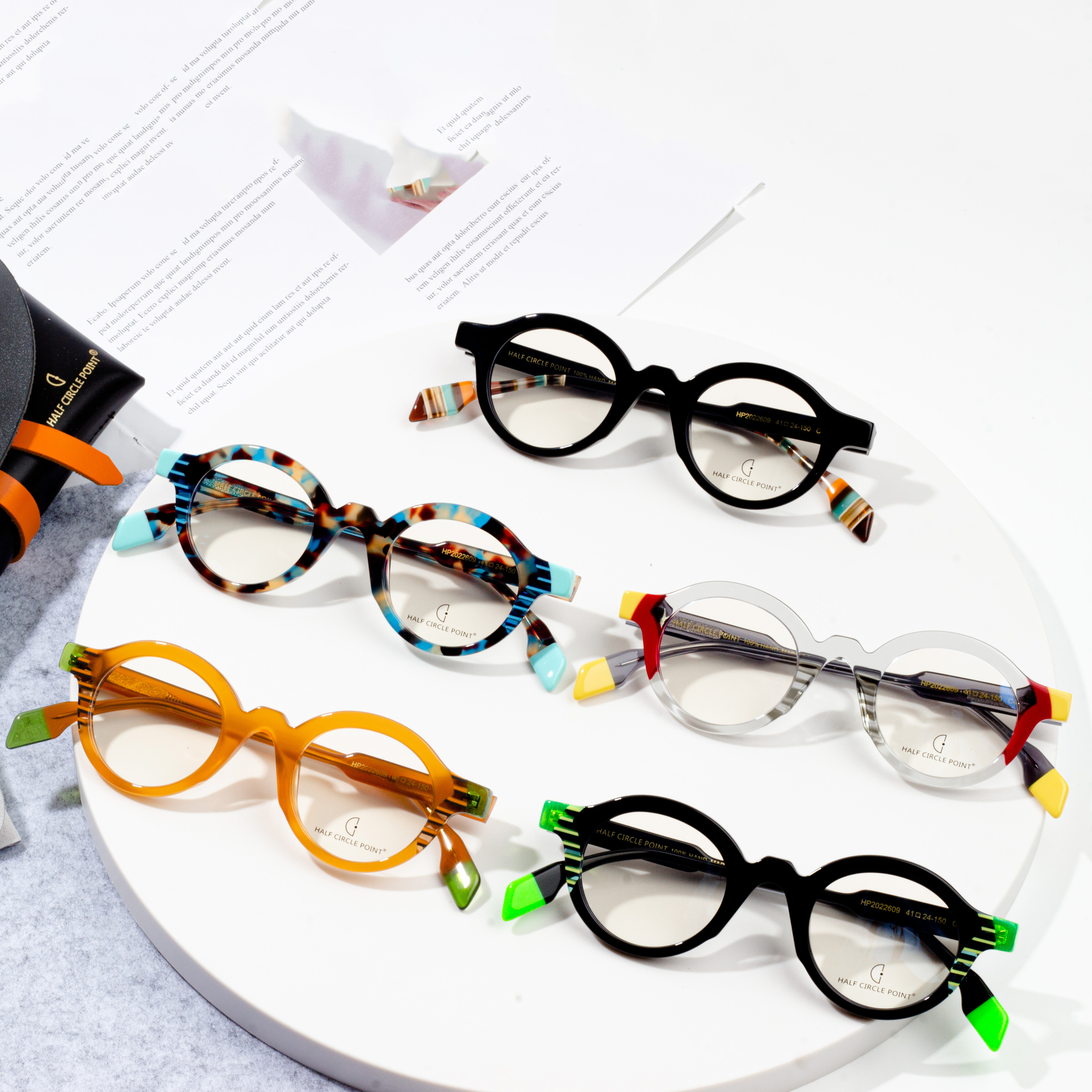 Unisex Square Fashion Acetate ოპტიკური ჩარჩოები