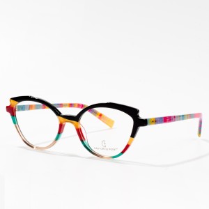 Round women Acetate Eyeglass Frame