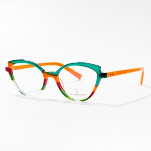 Round women Acetate Eyeglass Frame