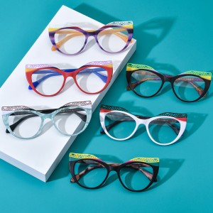 New multi-color Mosaic cat eye acetate glasses frame