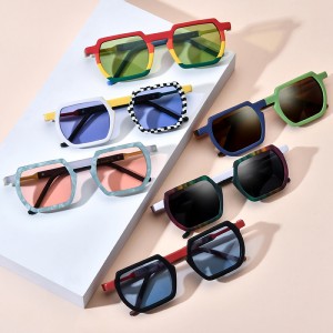 New color acetate square sunglasses