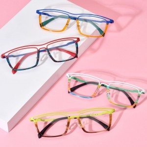 Acetate square plate spectacle frames