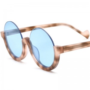 New frosted acetate half-frame sunglasses