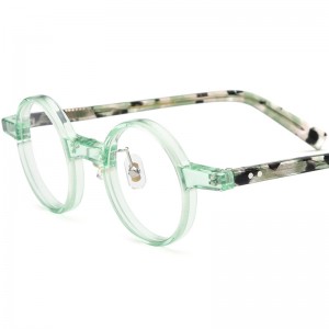 Round acetate glasses frame high-grade optical glasses