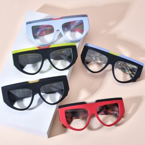 Acetate cat’s eye frosted glass frames