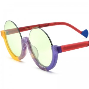 New frosted acetate half-frame sunglasses