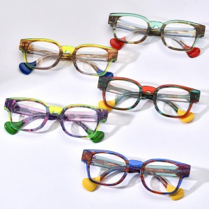 New Mosaic square acetate spectacle frames