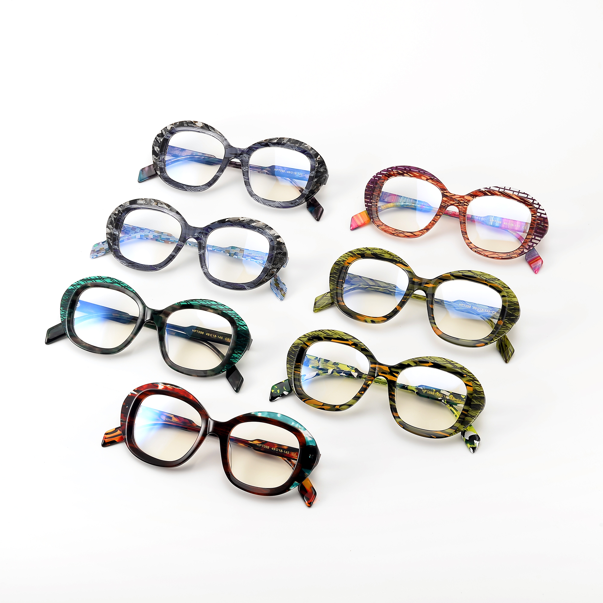 Vintage sheet glass frames for men and women