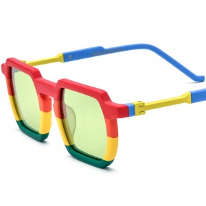 New color acetate square sunglasses