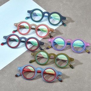 New multicolor Mosaic ring frosted acetate glasses frame