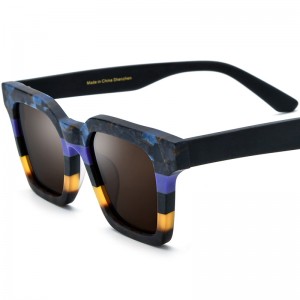 New color acetate square sunglasses