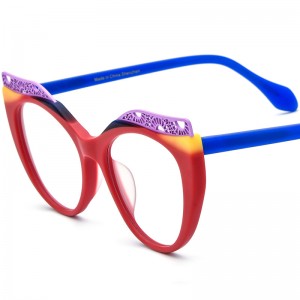 New multi-color Mosaic cat eye acetate glasses frame