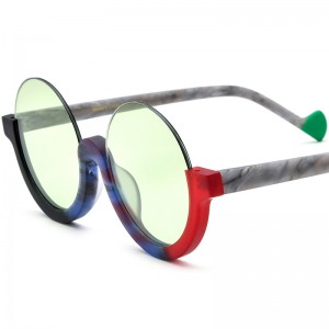 New frosted acetate half-frame sunglasses