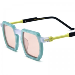 New color acetate square sunglasses