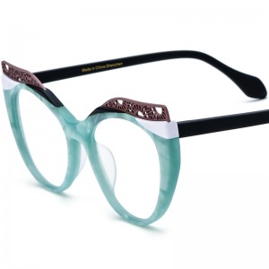 New multi-color Mosaic cat eye acetate glasses frame