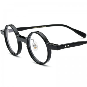 Round acetate glasses frame high-grade optical glasses