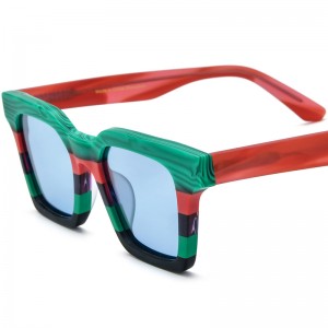 New color acetate square sunglasses