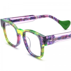 New Mosaic square acetate spectacle frames