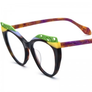 New multi-color Mosaic cat eye acetate glasses frame