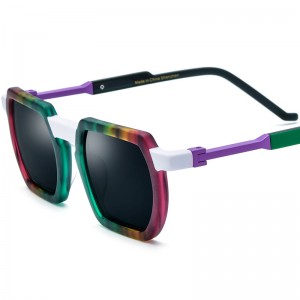 New color acetate square sunglasses