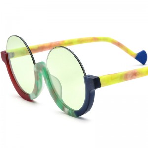 New frosted acetate half-frame sunglasses