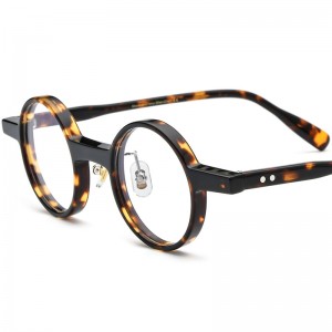 Round acetate glasses frame high-grade optical glasses