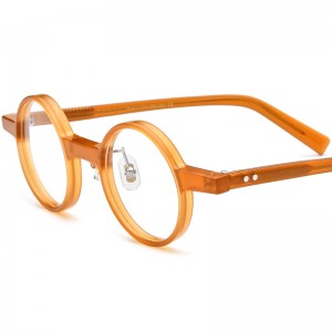 Round acetate glasses frame high-grade optical glasses