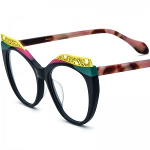 New multi-color Mosaic cat eye acetate glasses frame