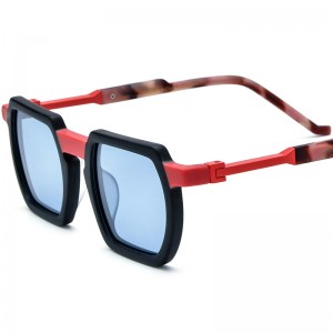 New color acetate square sunglasses