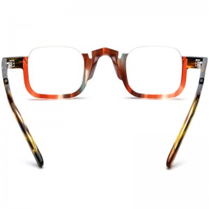 Zeelool Timber frame half-frame glasses