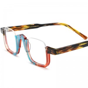 Zeelool Timber frame half-frame glasses