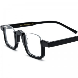 Zeelool Timber frame half-frame glasses