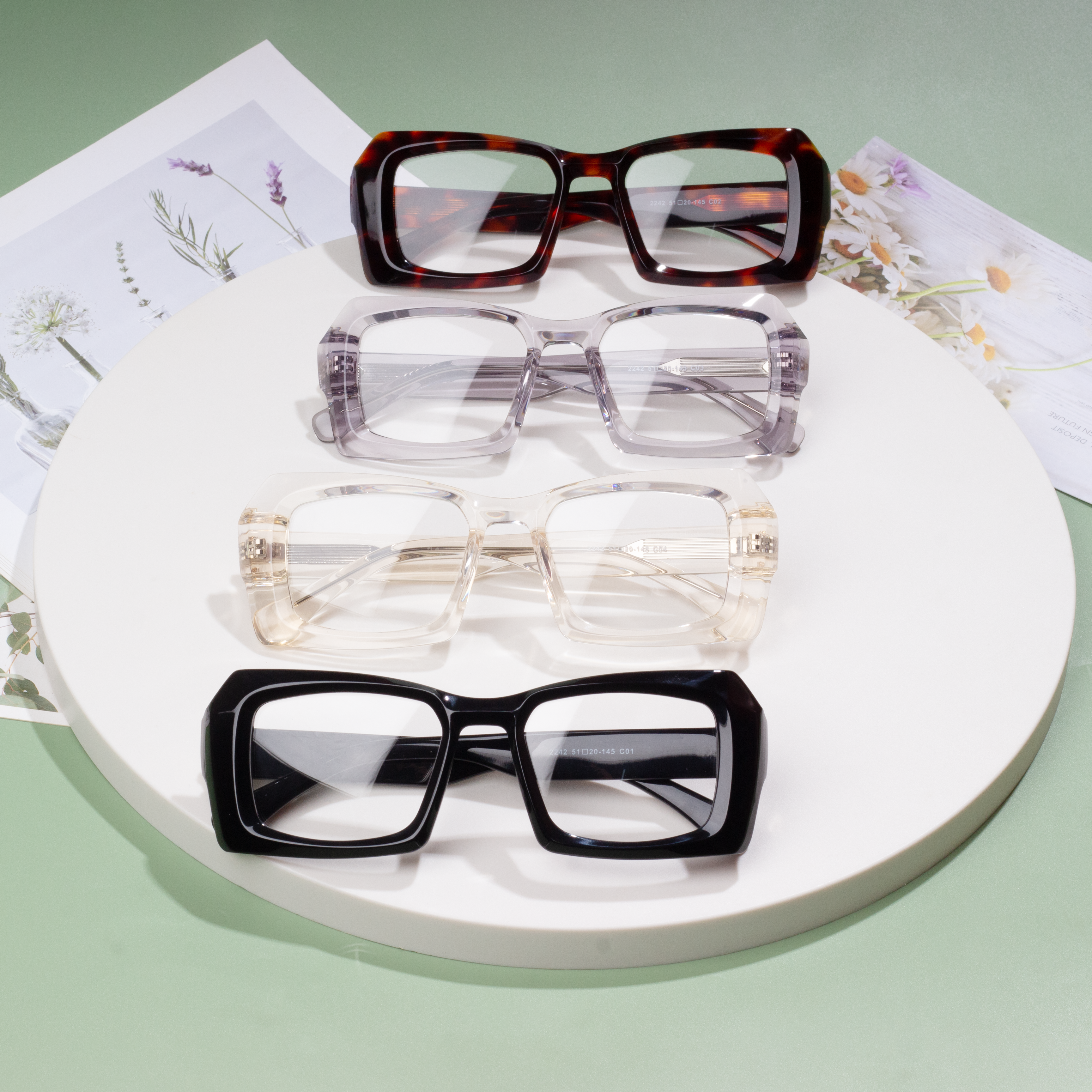 square eyeglasses high quality acetate glasses